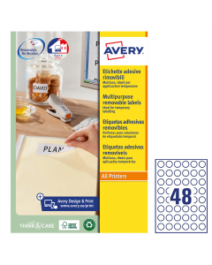 Etichette adesive rotonde con adesivo rimovibile. Aderiscono perfettamente sulle superfici e si rimuovono facilmente senza lasciare nessun residuo di colla. Perfette come chiudi pacco e per sigillare i contenitori del cibo d’asporto con il logo dell’azien