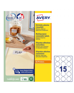 Etichette adesive rotonde con adesivo rimovibile. Aderiscono perfettamente sulle superfici e si rimuovono facilmente senza lasciare nessun residuo di colla. Perfette come chiudi pacco e per sigillare i contenitori del cibo d’asporto con il logo dell’azien