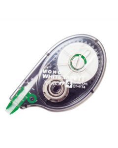 Blister 2 correttori. Sistema Tape Control System per regolare la stesura del nastro trasversale. Subito riscrivibile ed invisibile sulle fotocopie.
Formato 4,2mm x 10mt.
