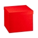 Scatola ideale per il confezionamento di regali, realizzata in robusto cartone tipo seta color rosso. Coperchio staccato. Dimensioni: 30x30xh. 24cm. L'articolo è fornito senza nastri e decori.